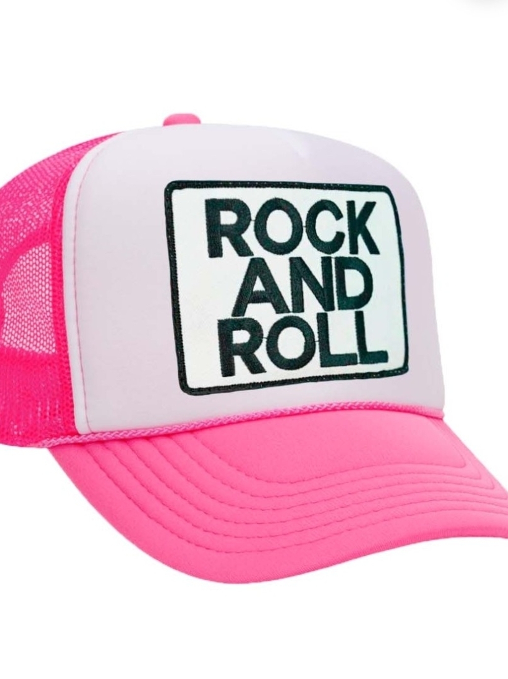 Hot Pink Rock And Roll Trucker Hat